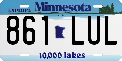 MN license plate 861LUL