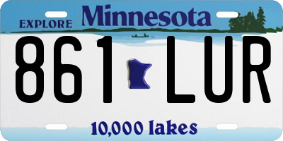 MN license plate 861LUR