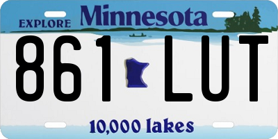 MN license plate 861LUT