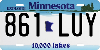 MN license plate 861LUY
