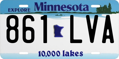 MN license plate 861LVA