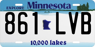 MN license plate 861LVB