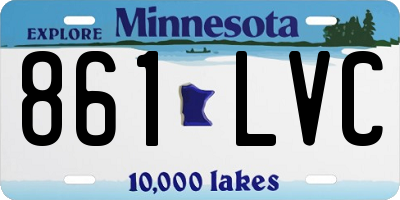 MN license plate 861LVC