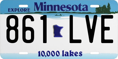 MN license plate 861LVE