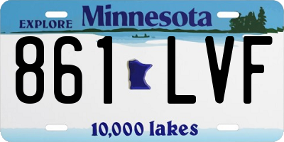 MN license plate 861LVF