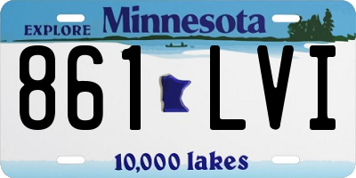 MN license plate 861LVI