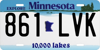 MN license plate 861LVK