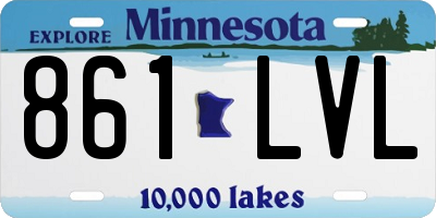 MN license plate 861LVL
