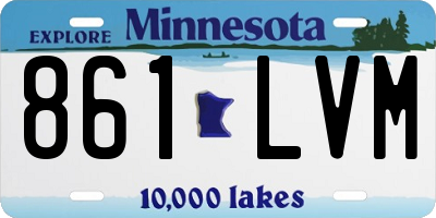 MN license plate 861LVM