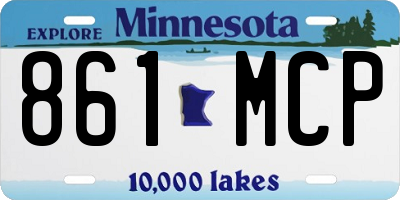 MN license plate 861MCP