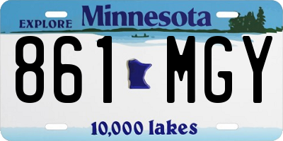 MN license plate 861MGY