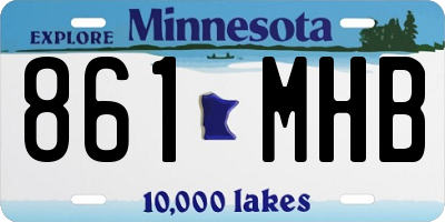 MN license plate 861MHB