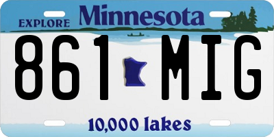 MN license plate 861MIG