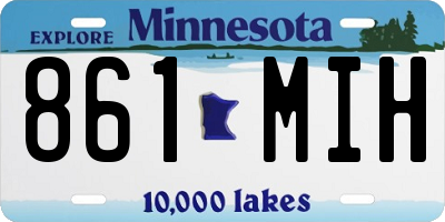 MN license plate 861MIH