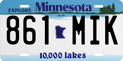 MN license plate 861MIK