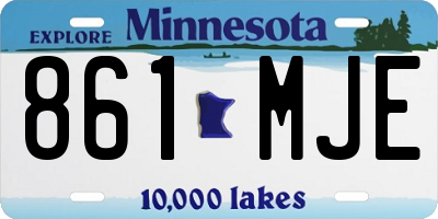 MN license plate 861MJE