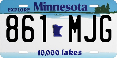 MN license plate 861MJG