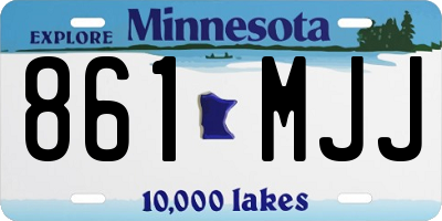 MN license plate 861MJJ