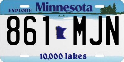MN license plate 861MJN