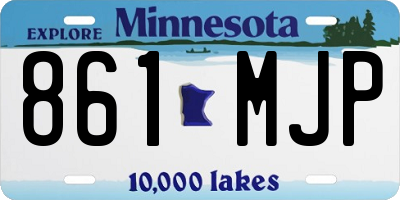 MN license plate 861MJP