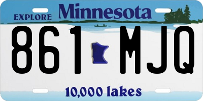 MN license plate 861MJQ