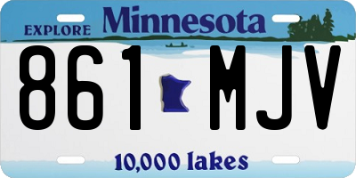 MN license plate 861MJV