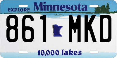 MN license plate 861MKD