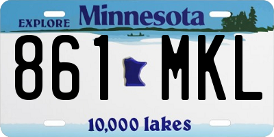 MN license plate 861MKL