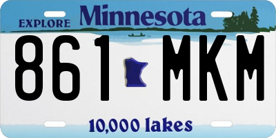 MN license plate 861MKM