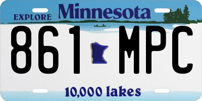 MN license plate 861MPC
