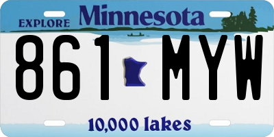MN license plate 861MYW