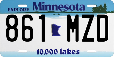 MN license plate 861MZD