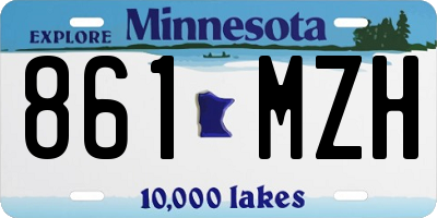 MN license plate 861MZH