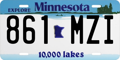 MN license plate 861MZI