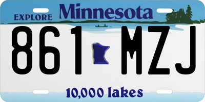 MN license plate 861MZJ