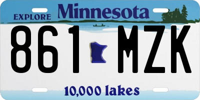 MN license plate 861MZK