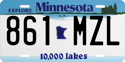 MN license plate 861MZL