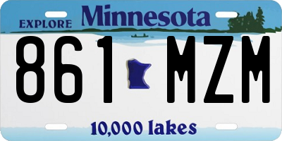 MN license plate 861MZM