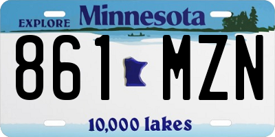 MN license plate 861MZN