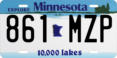 MN license plate 861MZP