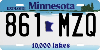 MN license plate 861MZQ