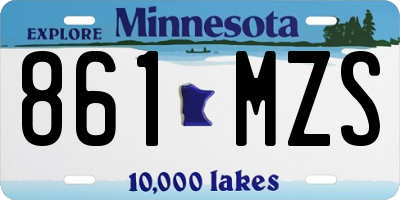 MN license plate 861MZS