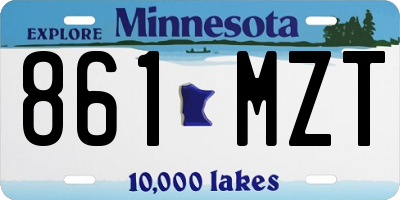 MN license plate 861MZT