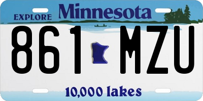 MN license plate 861MZU