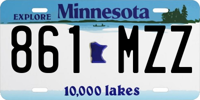 MN license plate 861MZZ