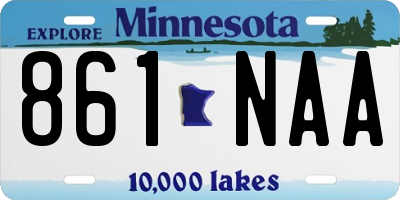 MN license plate 861NAA