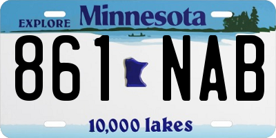 MN license plate 861NAB