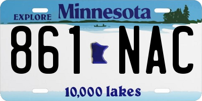 MN license plate 861NAC