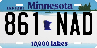 MN license plate 861NAD
