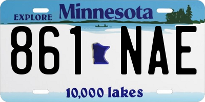 MN license plate 861NAE